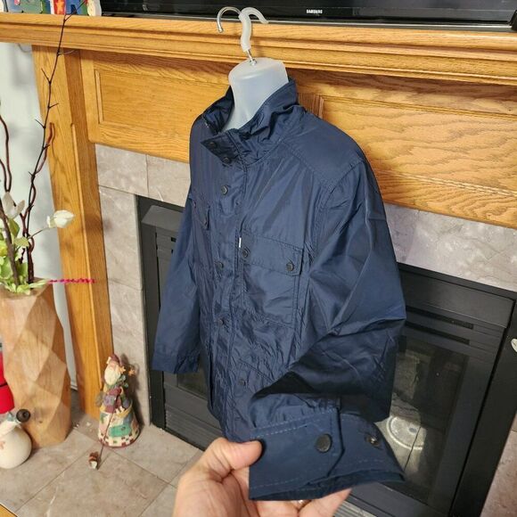 Bench Jacket Men's Navy Blue Hooded Waterproof Full Zip NEW - Picture 2 of 5
